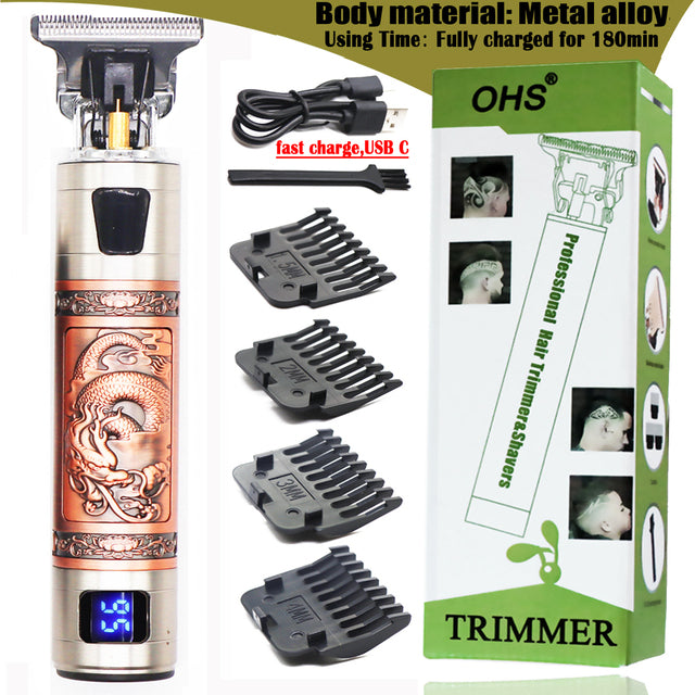 Professional LCD Display Electric Hair Clipper - bankshayes40