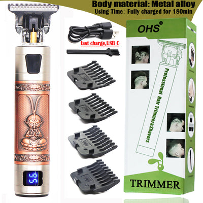 Professional LCD Display Electric Hair Clipper - bankshayes40