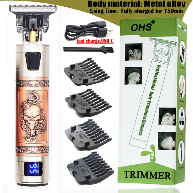 Professional LCD Display Electric Hair Clipper - bankshayes40