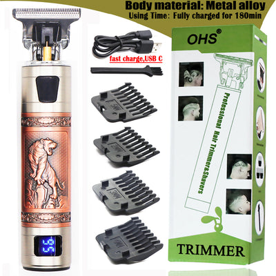 Professional LCD Display Electric Hair Clipper - bankshayes40