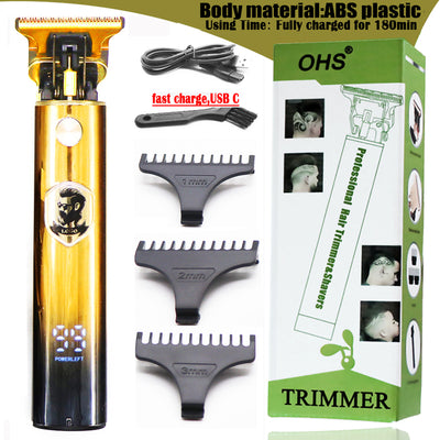 Professional LCD Display Electric Hair Clipper - bankshayes40