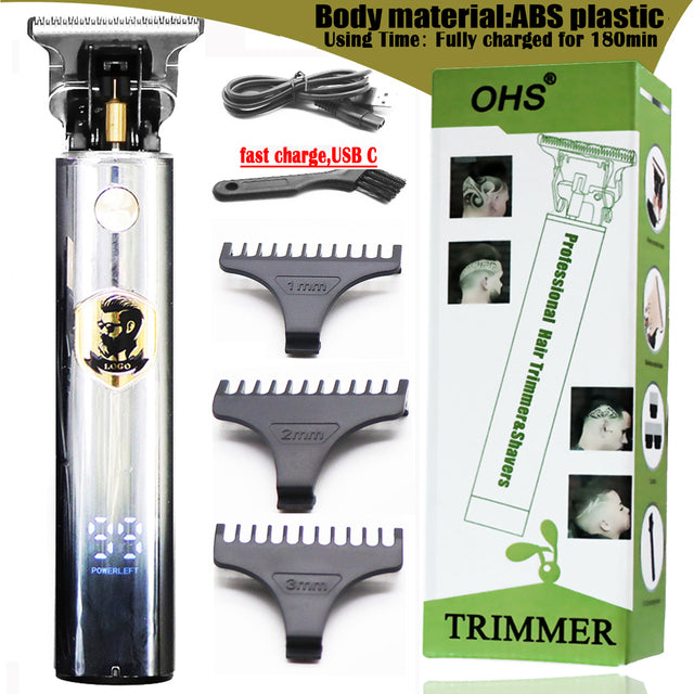 Professional LCD Display Electric Hair Clipper - bankshayes40