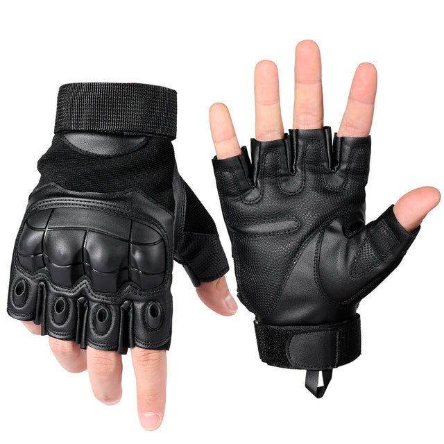 Touch Screen Tactical Gloves PU Leather Army Military Combat Airsoft Sports Cycling Paintball Hunting Full Finger Glove Men - bankshayes40