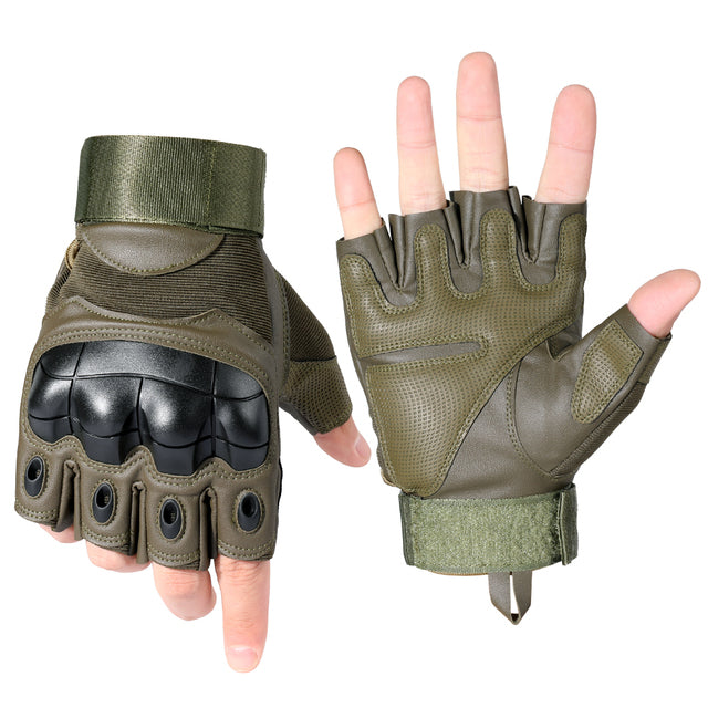 Touch Screen Tactical Gloves PU Leather Army Military Combat Airsoft Sports Cycling Paintball Hunting Full Finger Glove Men - bankshayes40