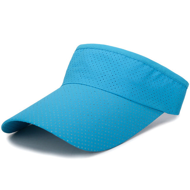 Summer Breathable Air Sun Hats Men Women Adjustable Visor UV Protection Top Empty Solid Sports Tennis Golf Running Sunscreen Cap - bankshayes40