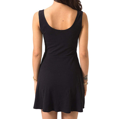 High Waist Slim Skater Casual Dress - bankshayes40